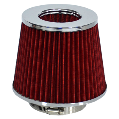 NYF Racing Hava Filtresi Tuning Kırmızı 15cmx15cm (Giriş: 76mm)