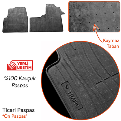 NYF Renault Trafic 2014+ Kauçuk Paspas Ticari