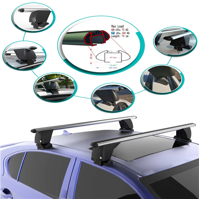 NYF Royal Oluksuz Ara Atkı (Kilitli) 120 cm Gri (Sedan Uyumlu) KIT-101
