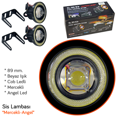 NYF Sis Lambası Mercekli Angel COB Led Beyaz 89 mm R500