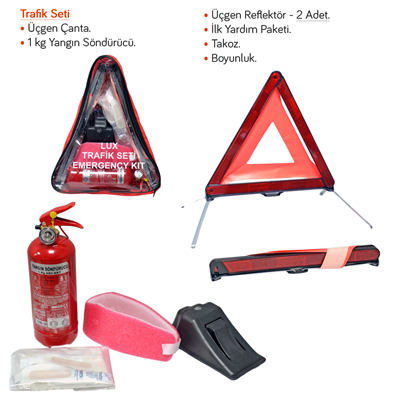 NYF Trafik Seti Üçgen Lüks 1 Kg Söndürücülü MY-069