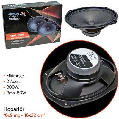 NYF TRG-X 6995 Hoparlör Oval 16x22 cm - 6x9 inç Midrange 800W (80W Rms)