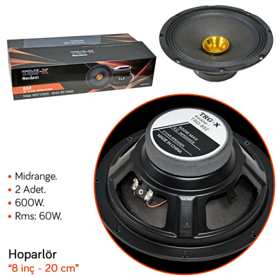 NYF TRG-X 852 Hoparlör 20 cm - 8 inç Midrange 600W (60W Rms)