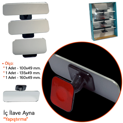 NYF Twom Ayna Seti Yapıştırma Düz Dikdörtgen 3 lü MA 304