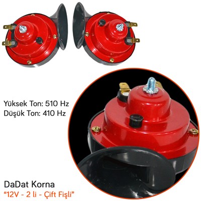 NYF TypeR 12V Dadat Korna 2 li Çift Fişli (510-410Hz) DL 32