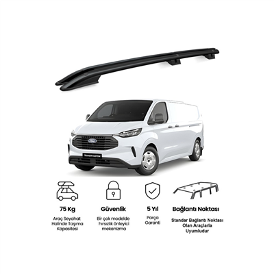 NYF Volkswagen Transporter T7 2024+ /Custom 2024+ Siyah Sport Tavan Çıtası