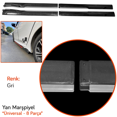 NYF Yan Marşpiyel Üniversal 8 Parça Gri