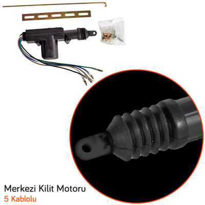 PMX 12V Merkezi Kilit 5 Kablo Tek Motor Kancalı