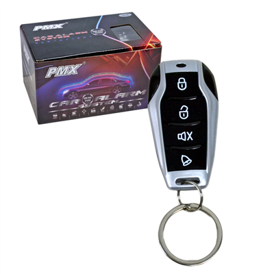 PMX Alarm 12V 4 Tuşlu Siyah-Krom Kumandalı PMX613