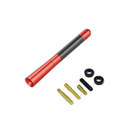 PMX Çubuk Anten Spor Alüminyum Kırmızı-Karbon 12 cm