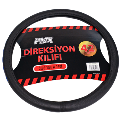 PMX Geçmeli Direksiyon Kılıfı Fosforlu Siyah (Mavi) 42 cm TEQ-005BK/BL