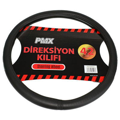 PMX Geçmeli Direksiyon Kılıfı Fosforlu Siyah (Beyaz) 42 cm TEQ-005BK/SL