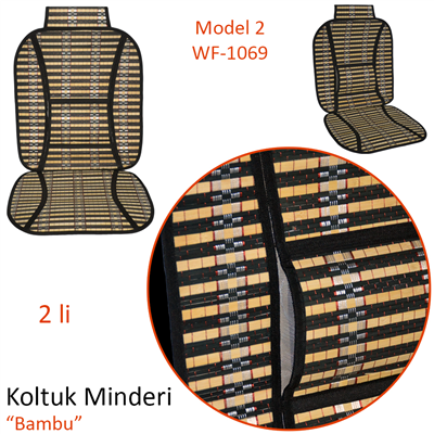 PMX Koltuk Minderi Bambu Siyah 2 li Model 2 WF-1069