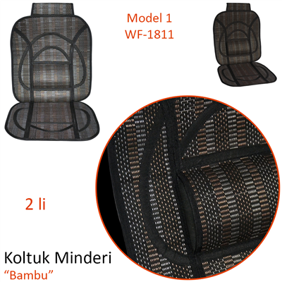 PMX Koltuk Minderi Bambu Siyah 2 li Model 1 WF-1811