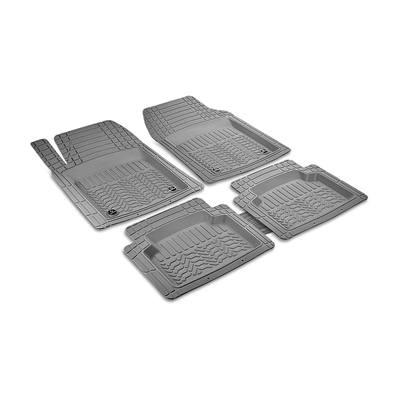 Promats Profesyonel 3D Gri Üniversal Havuzlu Paspas 5 Parça