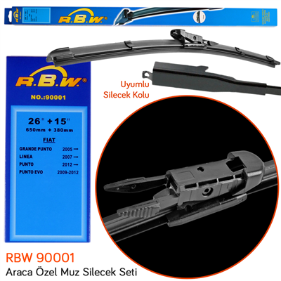 RBW 90001 Fiat Punto Evo 2009-2012 Ön Silecek Takımı