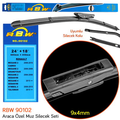 RBW 90102 Renault Megane 2 Cabrio/Grandtour 2006-2009 Ön Silecek Takımı