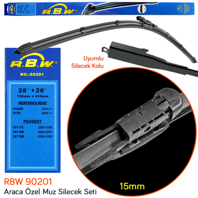 RBW 90201 Peugeot 307 SW 2004-2008 Ön Silecek Takımı