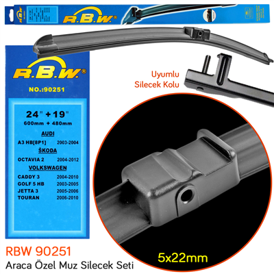 RBW 90251 Volkswagen Jetta 3 2005-2006 Ön Silecek Takımı