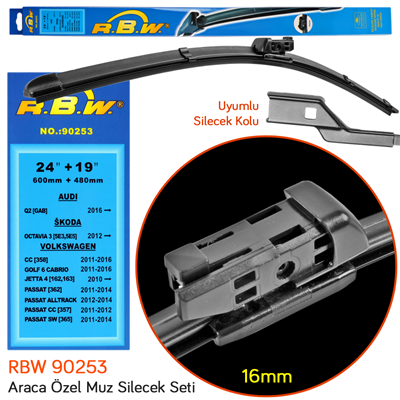RBW 90253 Volkswagen Golf 6 Cabrio 2011-2016 Ön Silecek Takımı