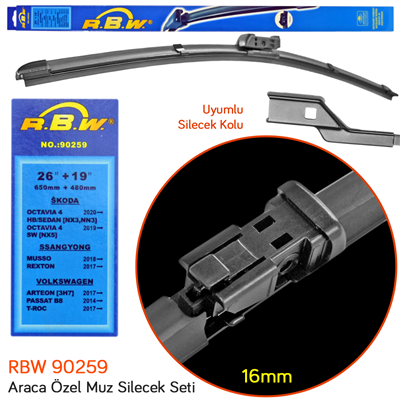 RBW 90259 Octavia 4/Musso/Rexton/Arteon/Passat B8/T-Roc Silecek