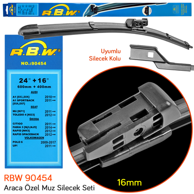 RBW 90454 Skoda Rapid 2012- Ön Silecek Takımı