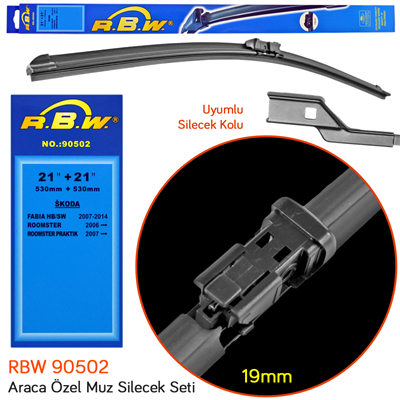 RBW 90502 Skoda Fabia 2 HB/SW 2007-2014 Ön Silecek Takımı