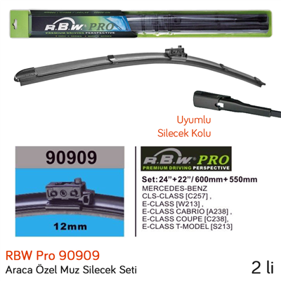 RBW 90909 Mercedes E Serisi Cabrio (A238) 2017- Ön Silecek Takımı