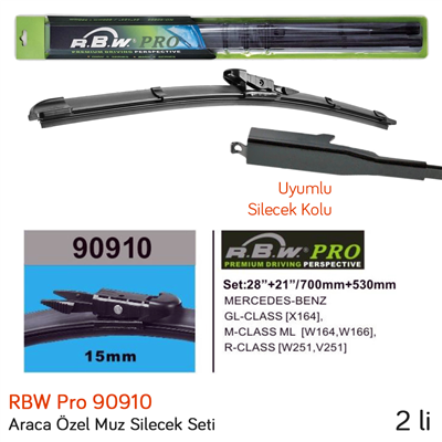 RBW 90910 Mercedes R Serisi (W251, V251) 2005-2012 Ön Silecek Takımı