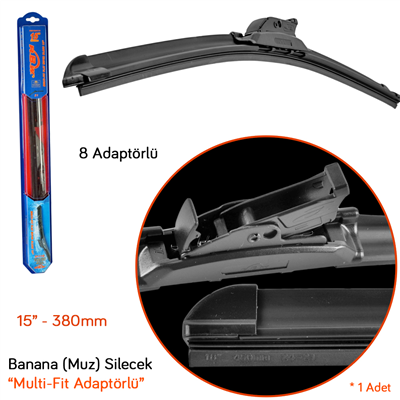 RBW 91115 Multi-Fit 8 Adaptörlü 15 inç / 380 mm Muz Silecek