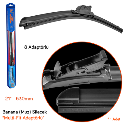 RBW 91121 Multi-Fit 8 Adaptörlü 21 inç / 530 mm Muz Silecek