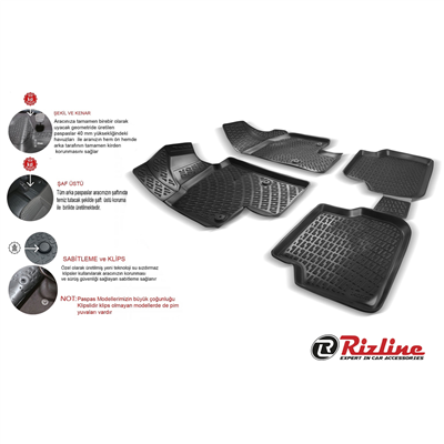 Rizline Bmw 5 Serisi (E60) 2004-2009 3D Havuzlu Paspas