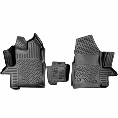 Rizline Ford Custom 2012-2023 (Manuel-Şoför+2 Yolcu) Ticari Ön 3D Havuzlu Paspas