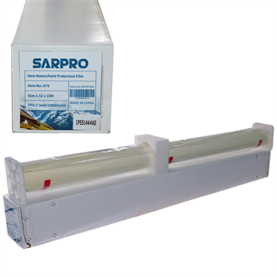 Sarpro PPF Kaput Koruma Folyo TPU Şeffaf 152 cm x 15 mt 190 micron/7,5 mil X75 SRP.PPF.001