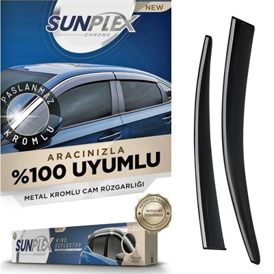 Sunplex Citroen C5 Aircross 2017-2025 Kromlu Cam Rüzgarlığı 4 lü