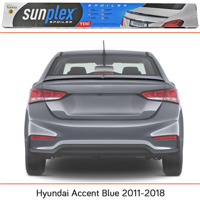 Sunplex Hyundai Accent Blue 2011-2018 Spoiler Bagaj Çıtası Piano Black