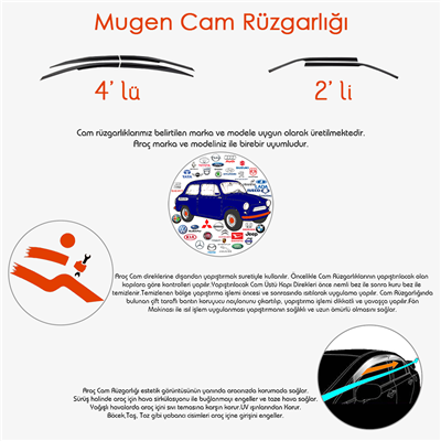 Sunplex Opel Vectra C 2004-2010 Cam Rüzgarlığı 4 lü SP-S-200