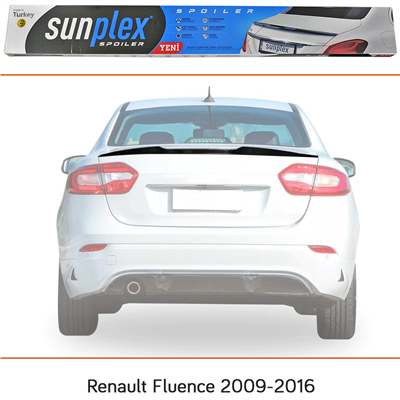 Sunplex Renault Fluence 2009-2016 Spoiler Bagaj Çıtası Piano Black