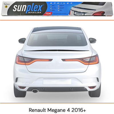 Sunplex Renault Megane 4 2016+ /Talisman/Focus 4 Spoiler Bagaj Çıtası Piano Black