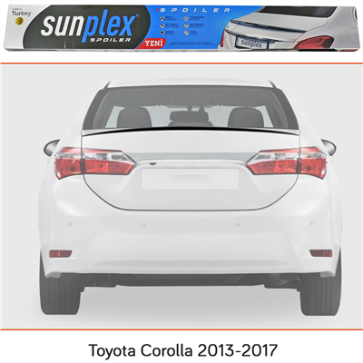 Sunplex Toyota Corolla 2012-2018 Spoiler Bagaj Çıtası Piano Black