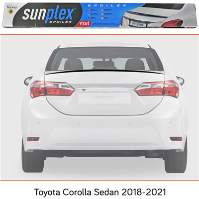 Sunplex Toyota Corolla 2018+ Spoiler Bagaj Çıtası Piano Black