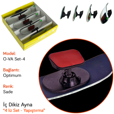 TakGör İç Dikiz Ayna 4 lü O-VA Yapıştırma Set-4 Sade 563.050