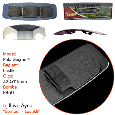 TakGör İç Dikiz Ayna Geçme-1 R450 Lastikli 320x115 mm 553.040