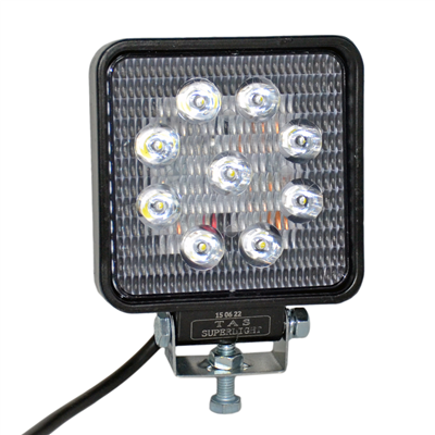TAS 12-80V Çalışma Lambası Kare 9 Led 27W 106x106x35mm L1003
