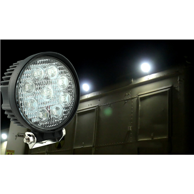 TAS 12-80V Çalışma Lambası Yuvarlak 9 Led 27W 112x35mm L1004