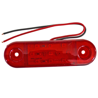 TAS 24V Side Marker Lamba 9 Ledli Kırmızı 8,5x2,5 cm TAS.018K-24 (2 li)