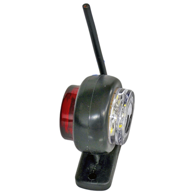 TAS Mini Takoz Düz Lamba 12 Ledli Kırmızı-Beyaz BL014KB (2 li)