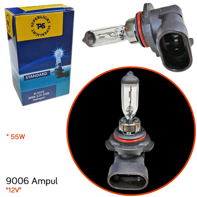 TAS Süperlight 12V 9006 Ampul Halogen 55W SL3319 (10 lu)