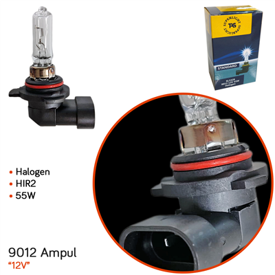 TAS Süperlight 12V 9012 Ampul (HIR2 Ampul) Halogen 55W Uzun Ömürlü SL3329 (2 li)