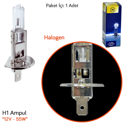TAS Süperlight 12V H1 Ampul Halogen 55W SL3300 (10 lu)